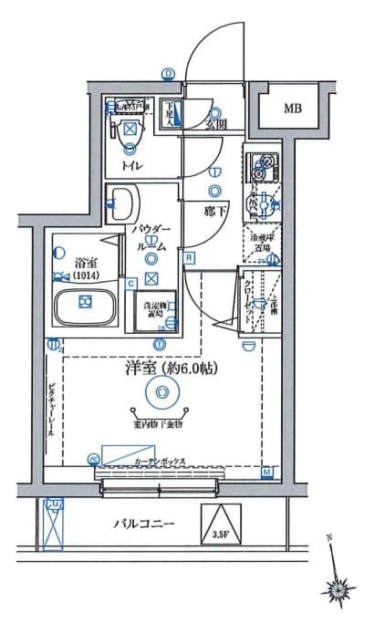 RELUXIA品川東大井 202 間取り図