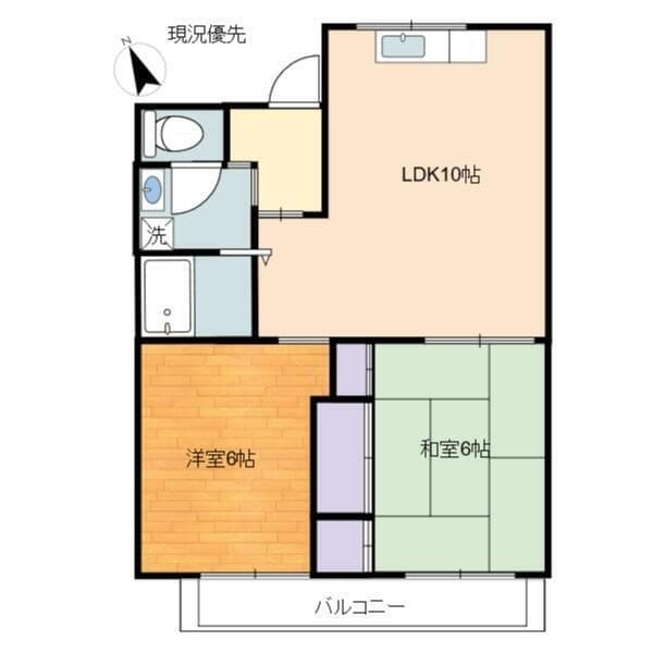 前野町シティハウス 202 間取り図