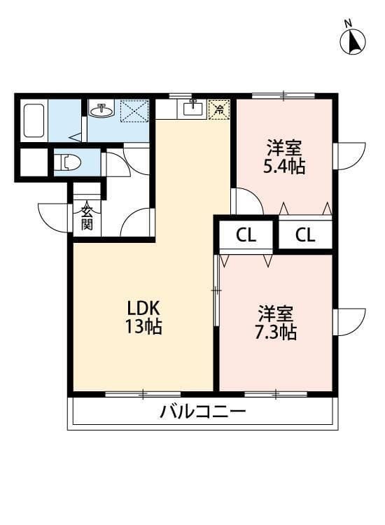 グランド・カオルⅠ Ⅰ101 8.5万円/なし/3,000円 間取り図