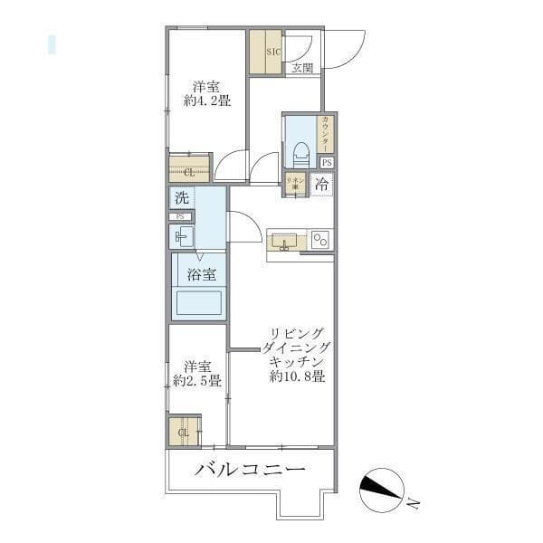 ビューテラス茗荷谷 504 間取り図