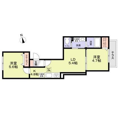セレスティア西ヶ原 101 間取り図