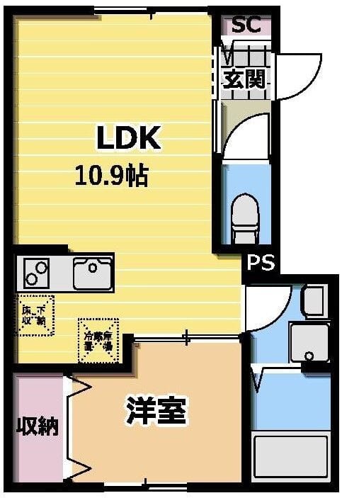 モンシャトー下馬 102 間取り図