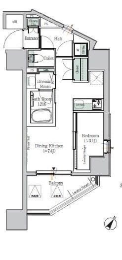 ONE ROOF RESIDENCE KIBA EAST 1101