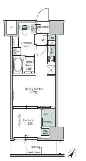 ONE ROOF RESIDENCE KIBA EAST 1204