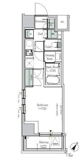 ONE ROOF RESIDENCE KIBA EAST 411