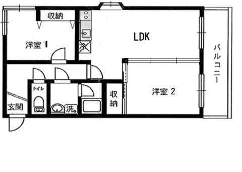 コスモリード横浜反町 301 間取り図