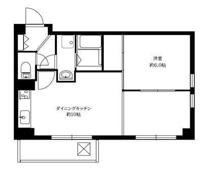 コスモリード横浜反町 504 間取り図