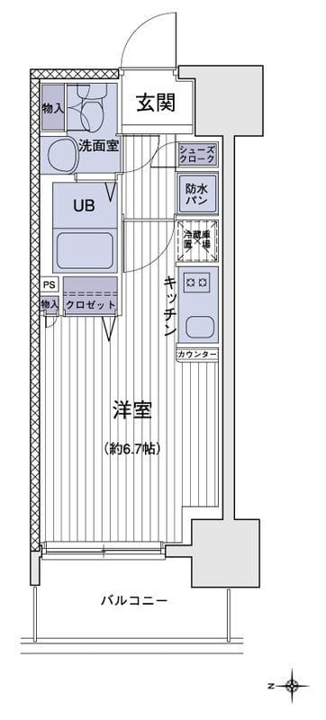 エスティメゾン大島 0706 間取り図