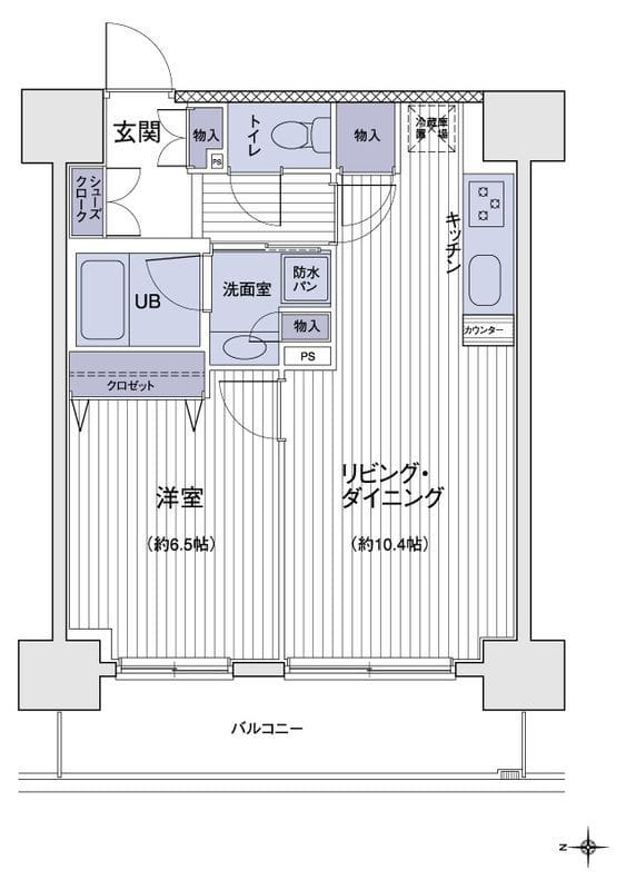 エスティメゾン大島 1207 間取り図