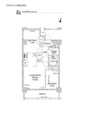 プラウドフラット学芸大学Ⅱ 502 間取り図