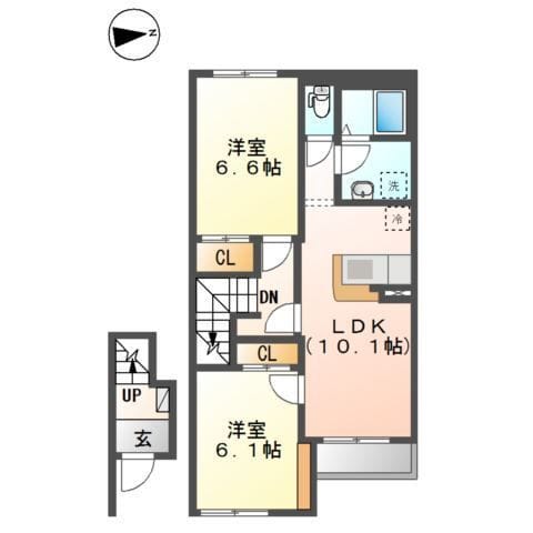 フランドール タック 202 間取り図