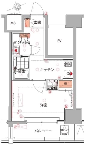 ハーモニーレジデンス五反田 602 間取り図