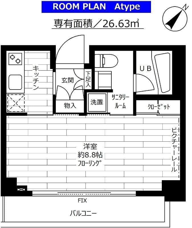 グランドコンシェルジュ白金高輪アジールコート 101 間取り図