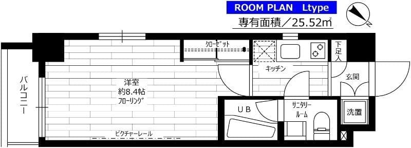 グランドコンシェルジュ白金高輪アジールコート 406 間取り図