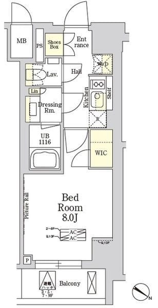 THE CLASS MINAMIAZABU 907 間取り図