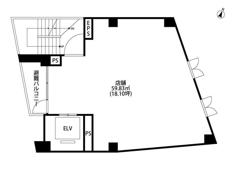 竹の塚Ririビル 401 間取り図