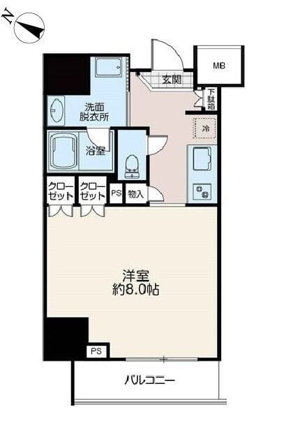 レオーネ文京音羽 0801 間取り図