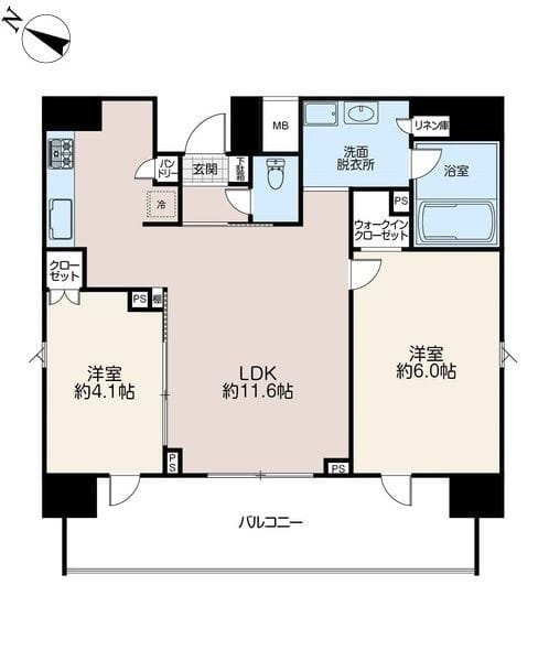 レオーネ文京音羽 1101 間取り図