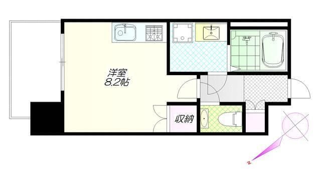シティタワー新宿 1215 間取り図