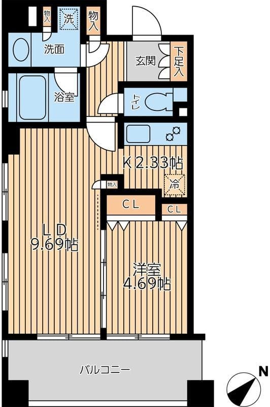 CITY SPIRE 三ノ輪 0701 間取り図