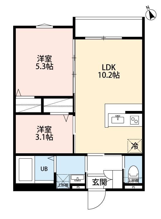 robot home 相模原(ロボットホームサガミハラ) 102 間取り図