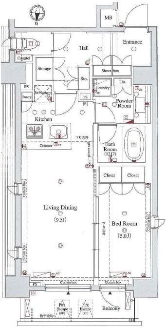 AXAS千鳥町アジールコートSta. 701 間取り図