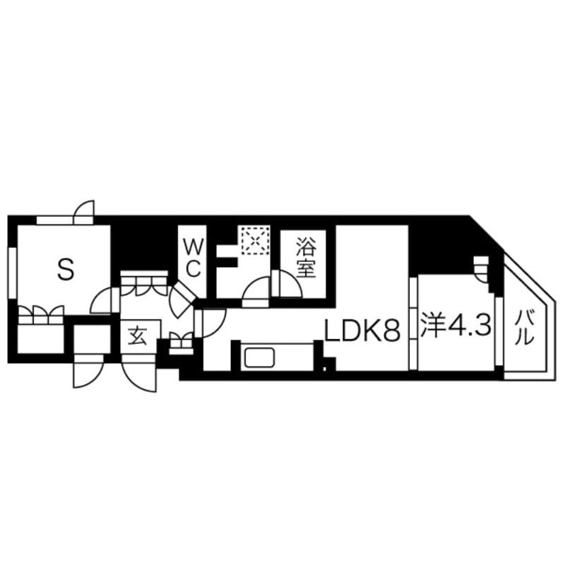 シーズンフラッツ上野御徒町 204 間取り図