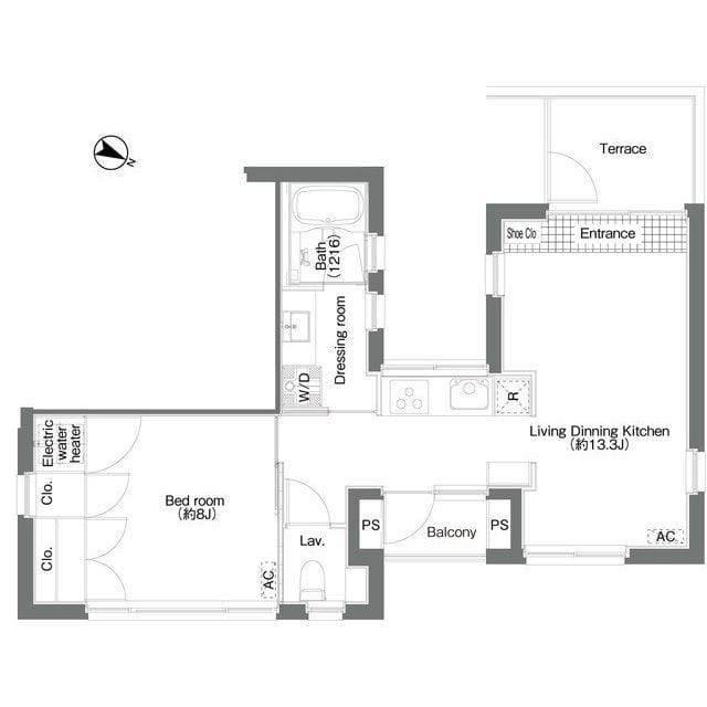 ハルハウス三軒茶屋 N 間取り図
