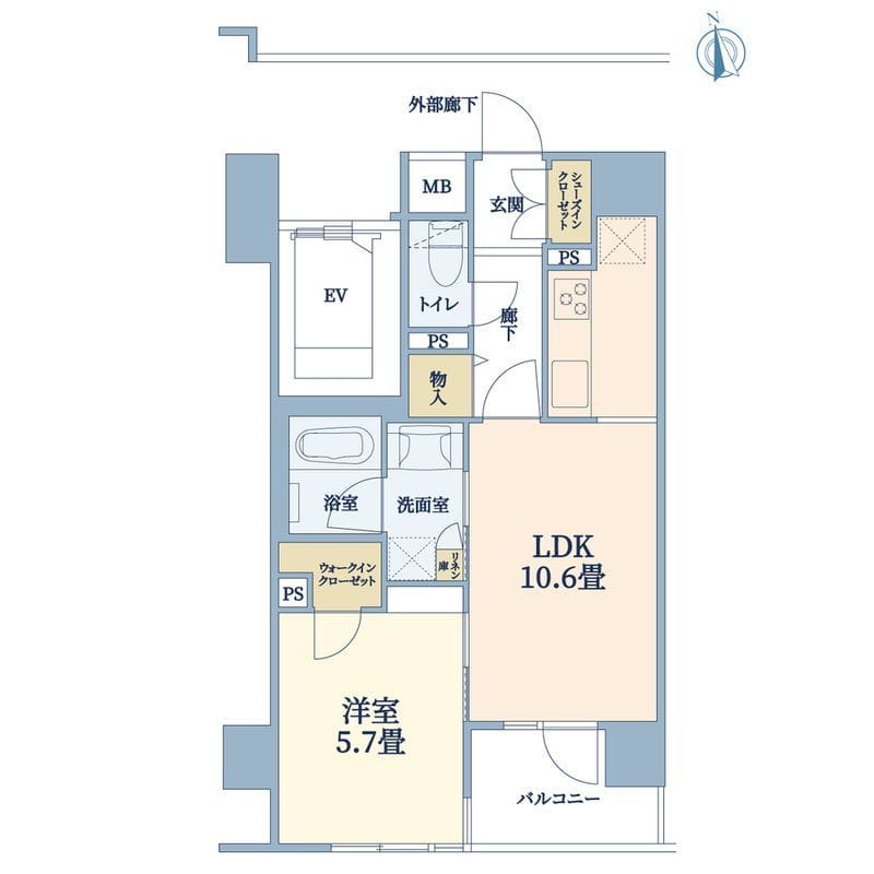 イニシア浅草 802 間取り図