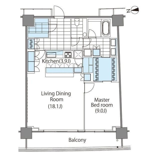 コンフォリア新宿イーストサイドタワー 2806