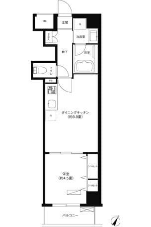 エスペランサ西大井 405 間取り図