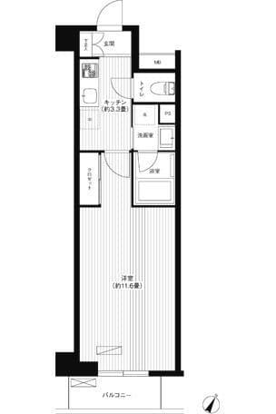 エスペランサ西大井 406 間取り図