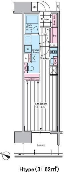 クロスレジデンス東十条 0508 間取り図