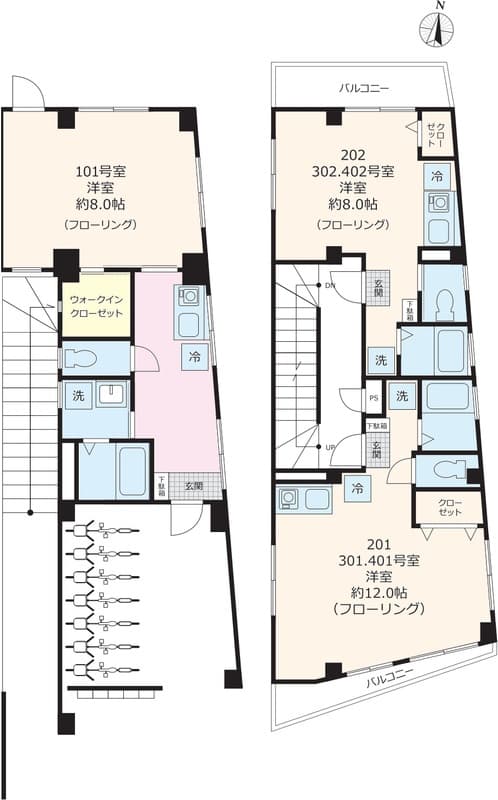 リベール弥生 302 間取り図