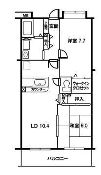 ヴァンテアン 303 間取り図