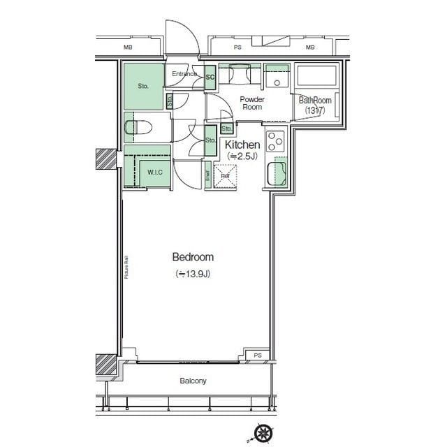 SHIBUYA CAST. APARTMENT 1613 間取り図
