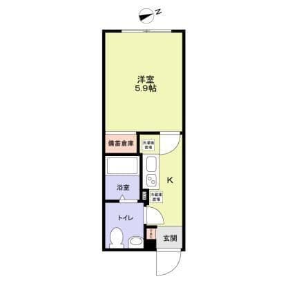 VISTA NAKANOーFUJIMICHO 102 間取り図