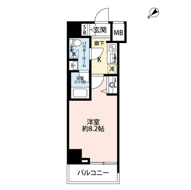 プレール・ドゥーク中板橋 802 間取り図