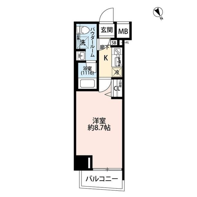 プレール・ドゥーク中板橋 804 間取り図