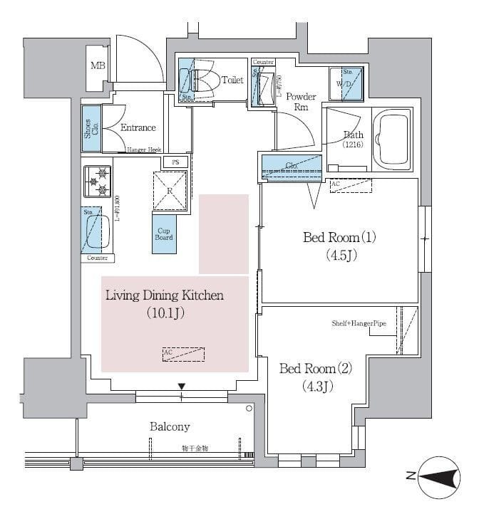 アーバネックス錦糸公園 1101 間取り図