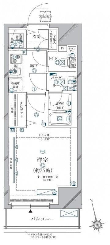 クレイシア三軒茶屋 1103 間取り図