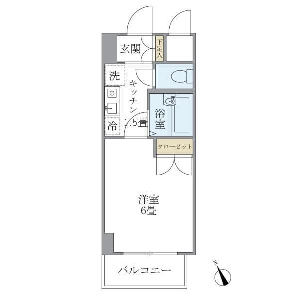 KDXレジデンス横浜関内 905 間取り図