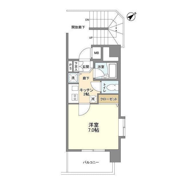 サンピエス河田町 304 間取り図