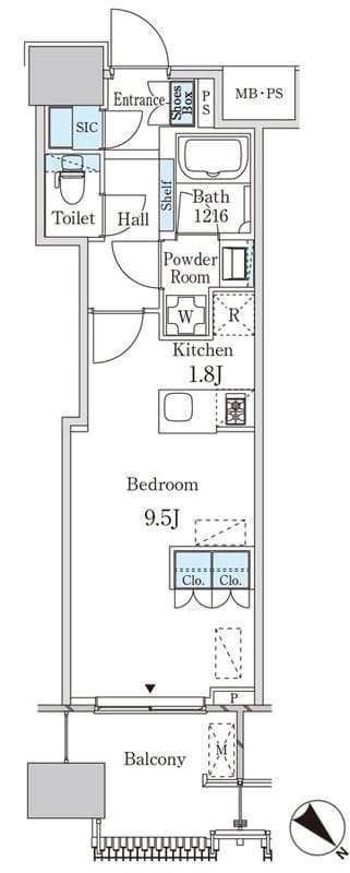 レガシス中目黒 1008 間取り図