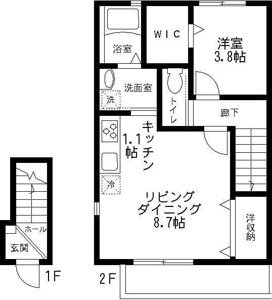 カメリア B201 間取り図