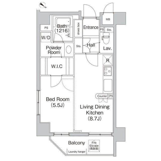 コンフォリア代々木上原 0205 間取り図