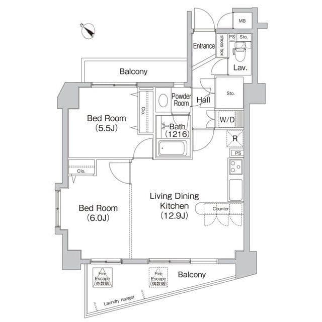 コンフォリア代々木上原 0301 間取り図