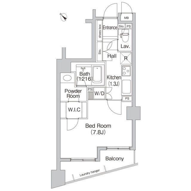 コンフォリア代々木上原 0302 間取り図