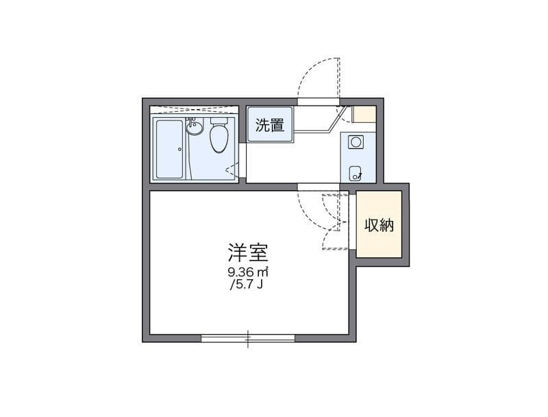 レオパレスデルニエ 207 間取り図