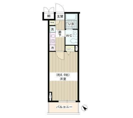 ラ・シャトン西早稲田 903 間取り図